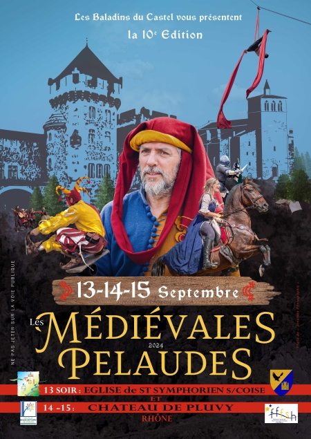 Affiche Mdivales Pelaudes 2024 organise par les Baladins du Castel 