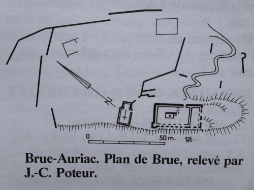 Plan du chteau de Brue-Auriac d'aprs les sources