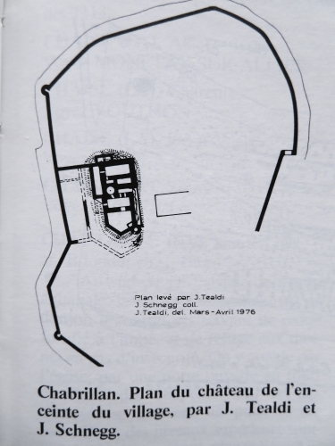 Plan du chteau de Chabrillan d'aprs les sources