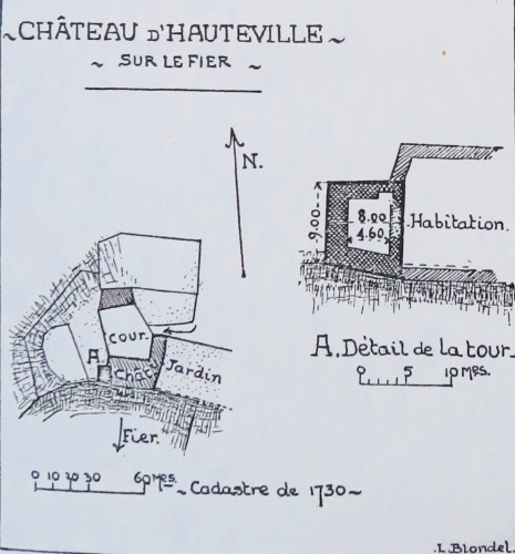 Plan de Hauteville sur le Fier d'aprs les sources