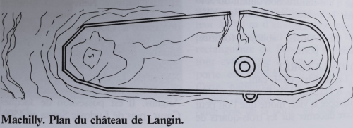 Plan du chteau de Langin d'aprs les sources