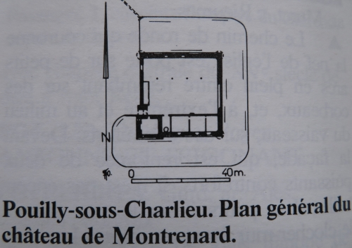 Plan du chteau de Montrenard d'aprs les sources