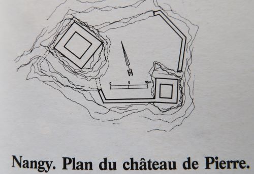 Plan du chteau de Pierre d'aprs bibliographie