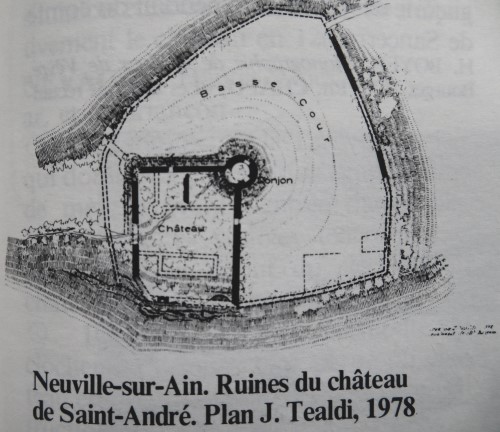 Plan du chteau de Saint Andr d'aprs les sources