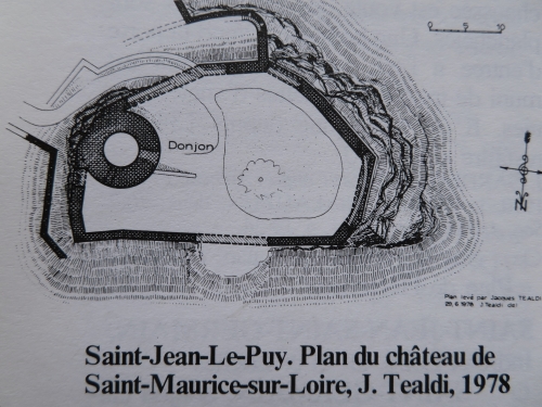 Plan du chteau de Saint Maurice sur Loire d'aprs les sources