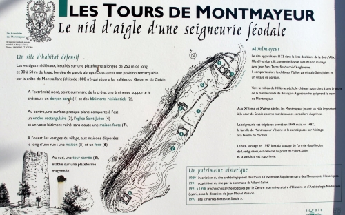 Le site des tours de Montmayeur d'aprs les sources