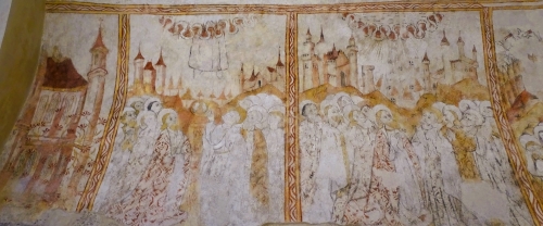 Fresque du chteau d'Anthon visibles dans l'glise de Saint Maurice de Gourdans