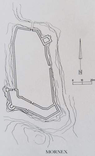 Plan du château de Mornex d'après bibliographie