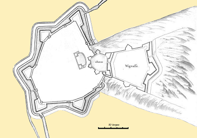 Plan d'Orange au XVIe siècle d'après les sources du site l'Amelier