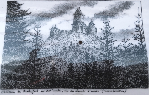 Reconstitution du château de Rocafort d'après les sources